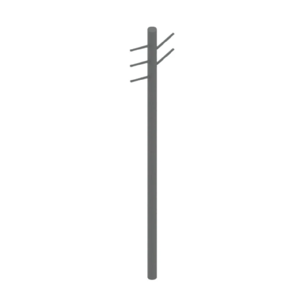 John Boos UTENSIL-POST48 48 Inch Utensil Rack with 5 Stainless Steel Rod Hangers