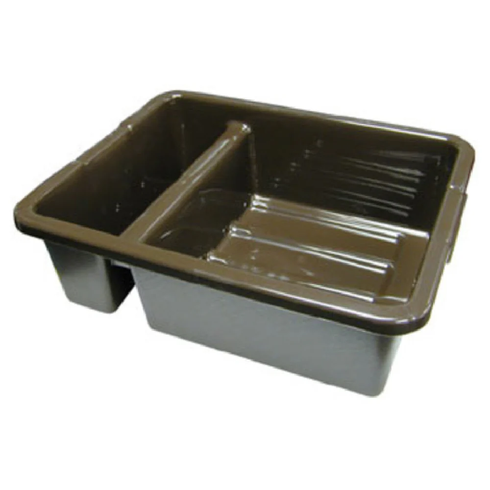 Rubbermaid FG335000BRN 21-1/2 Inch Bus Utility Box 7 Gallon Divided Brown Plastic