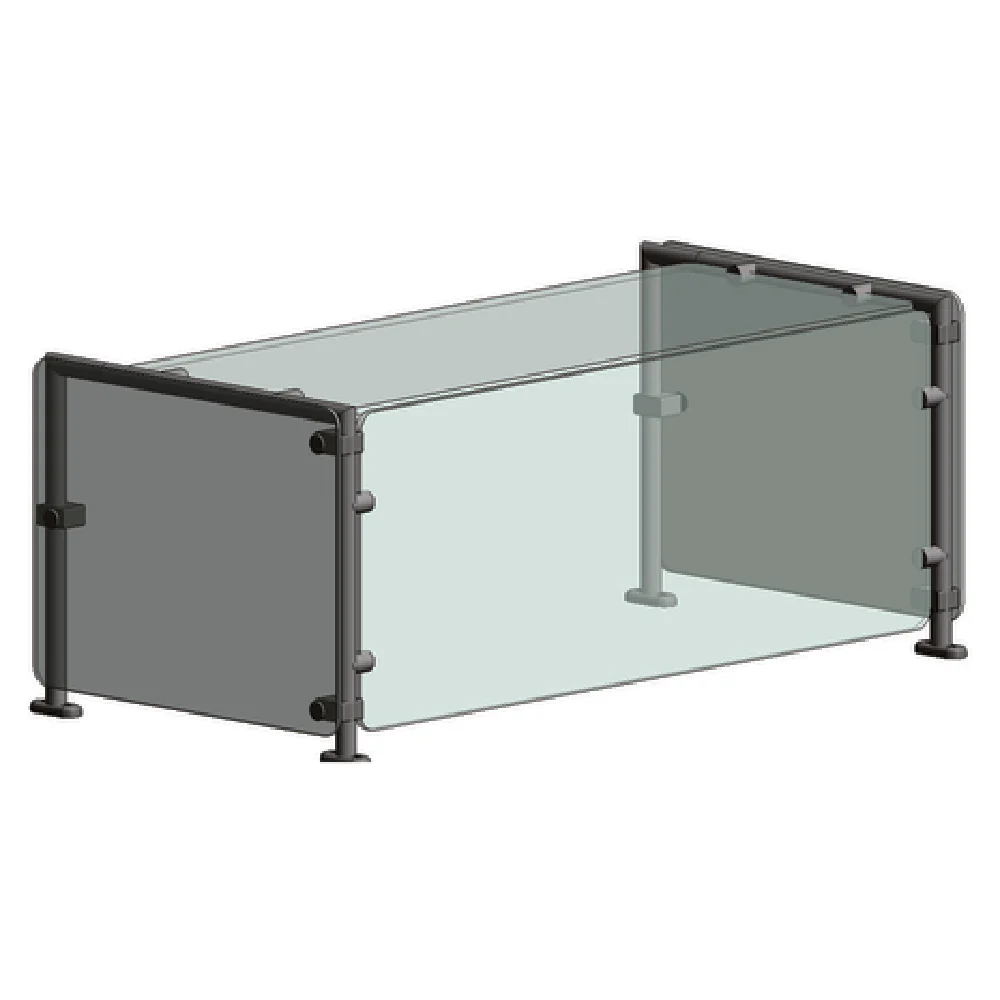 Randell RSW-STSSFF-60 59-3/4 Inch Single-sided Full-service Sneeze Guard Stainless Steel and Tempered Glass Randell RSW-STSSFF-60 59-3/4 Inch Single-sided Full-service Sneeze Guard Stainless Steel and Tempered Glass