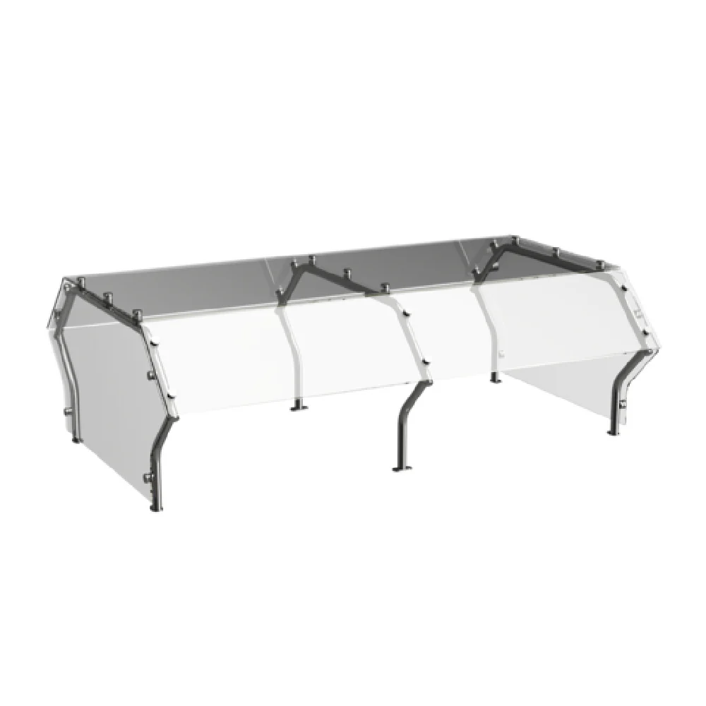 Atlas Metal CSG-1M 23-7/8 Inch Custom Sneeze Guard Double-sided with Stainless Steel Frame Atlas Metal CSG-1M 23-7/8 Inch Custom Sneeze Guard Double-sided with Stainless Steel Frame