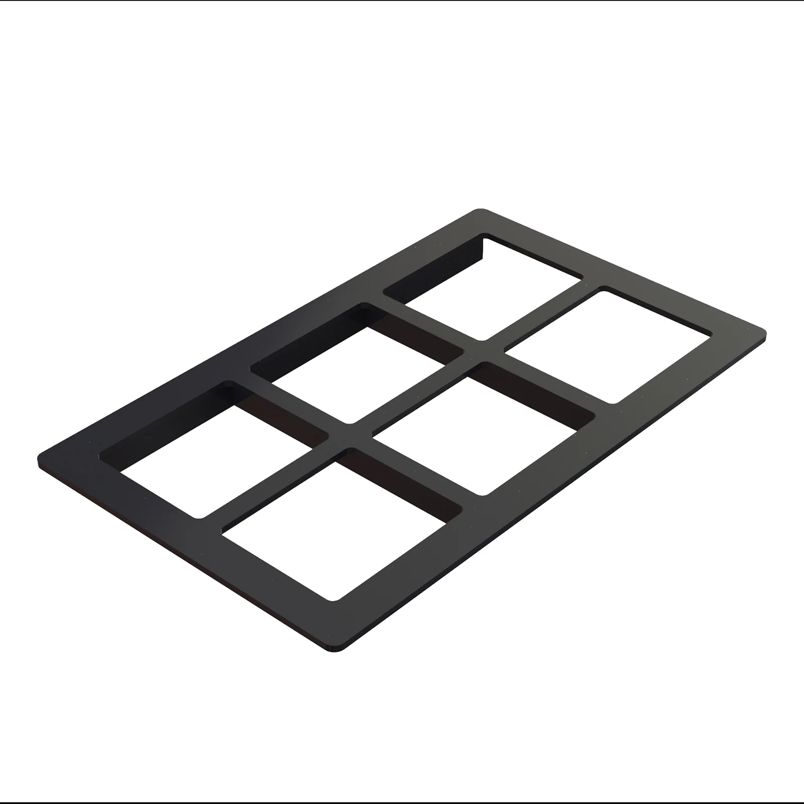 Tablecraft CW5056BK 12-7/8 Inch Cold Food Template Aluminum Black with Duracoat