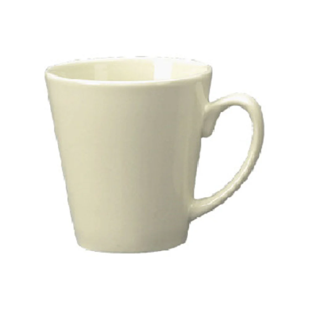 International Tableware 839-01 12 Oz Funnel Cup with Handle Ceramic White