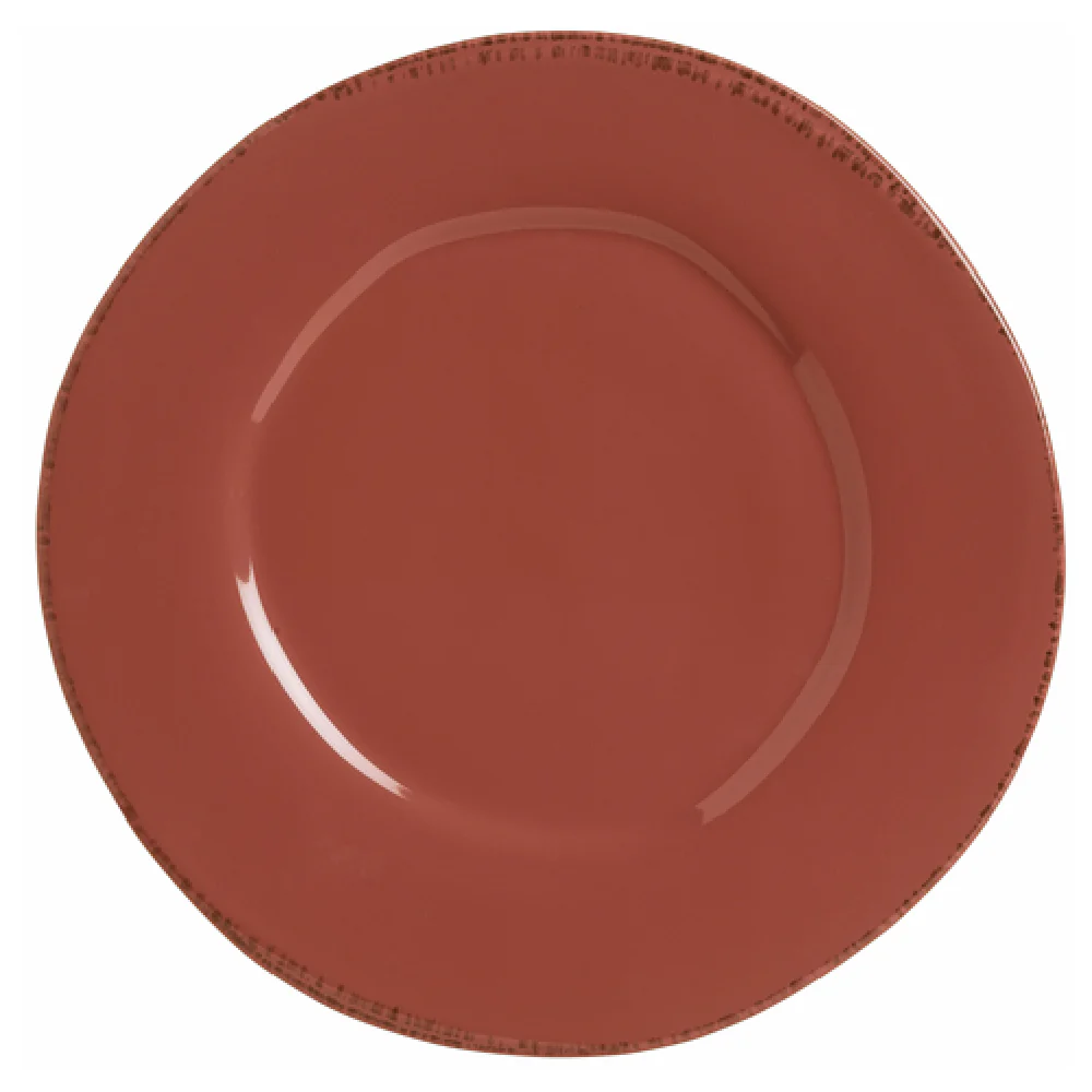Libbey FH-602R 9 Inch Diameter Round Plate Glazed Scratch Resistant Porcelain Barn Red