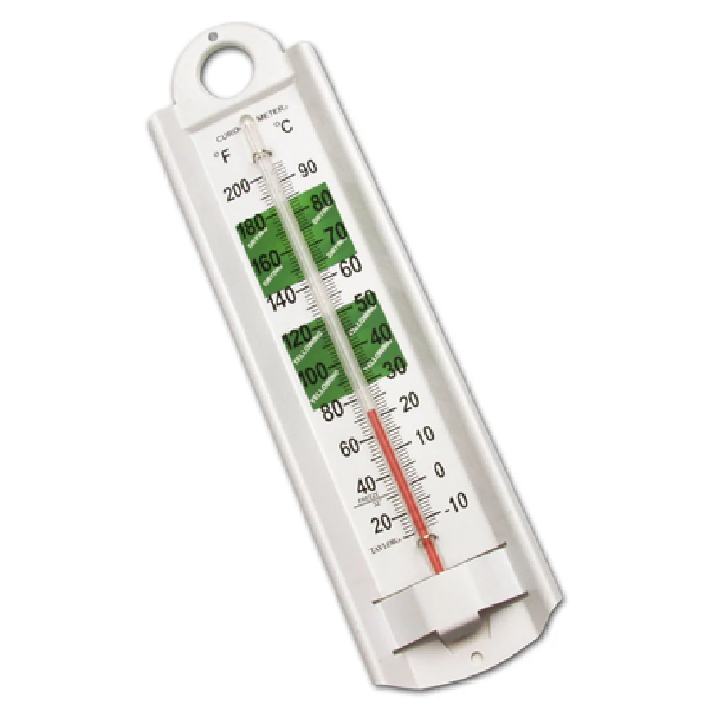Taylor 5948N Thermometer 10° to 200°F Tobacco Metal with Green Zones