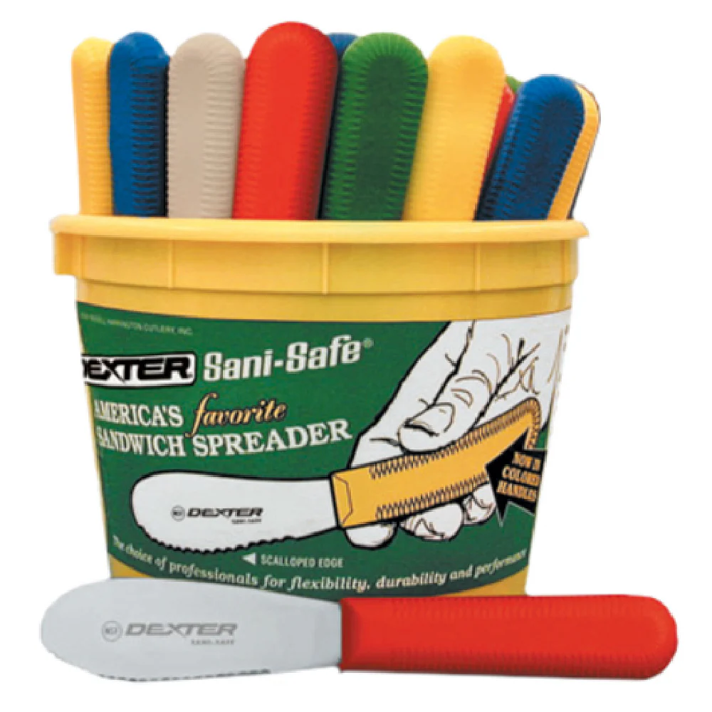 Dexter Russell S173SC-48B 3-1/2 Inch Sandwich Spreader Stainless Steel Textured Handle Assorted Colors
