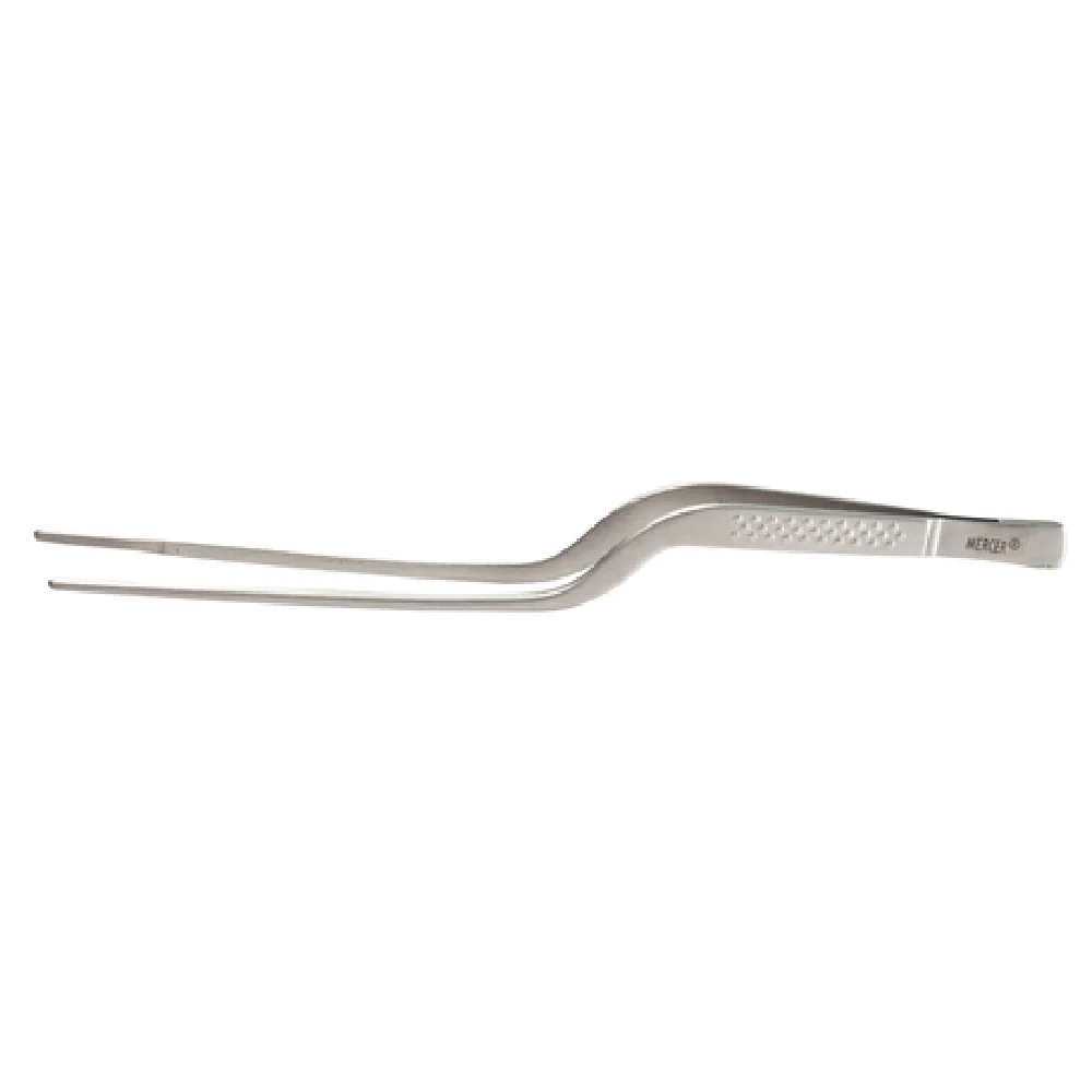 Mercer Culinary M35237 7-7/8 Inch Offset Tongs with Ultra-Fine Tips and Grips Stainless Steel Satin Finish
