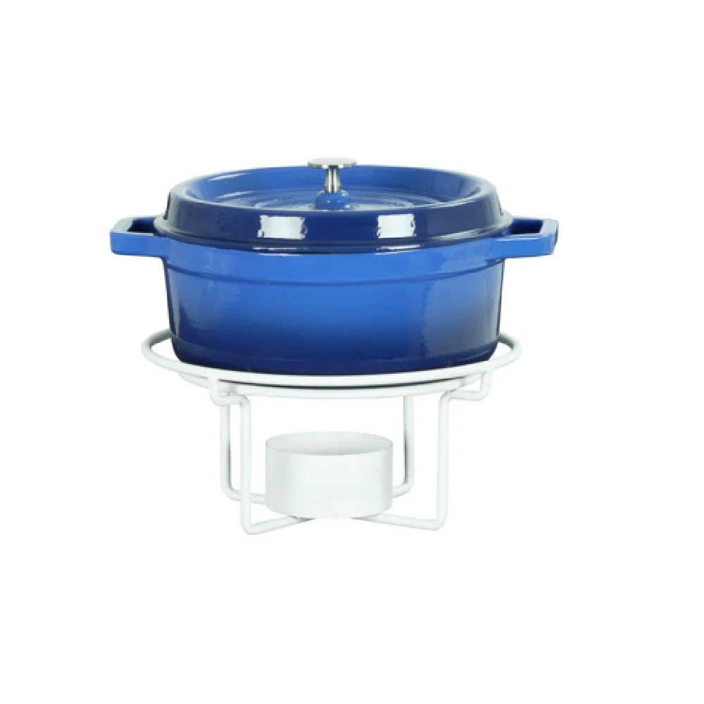Cal Mil 22917-15 12 Inch White Metal Chafing Dish Frame with Versatile Design Cal Mil 22917-15 12 Inch White Metal Chafing Dish Frame with Versatile Design