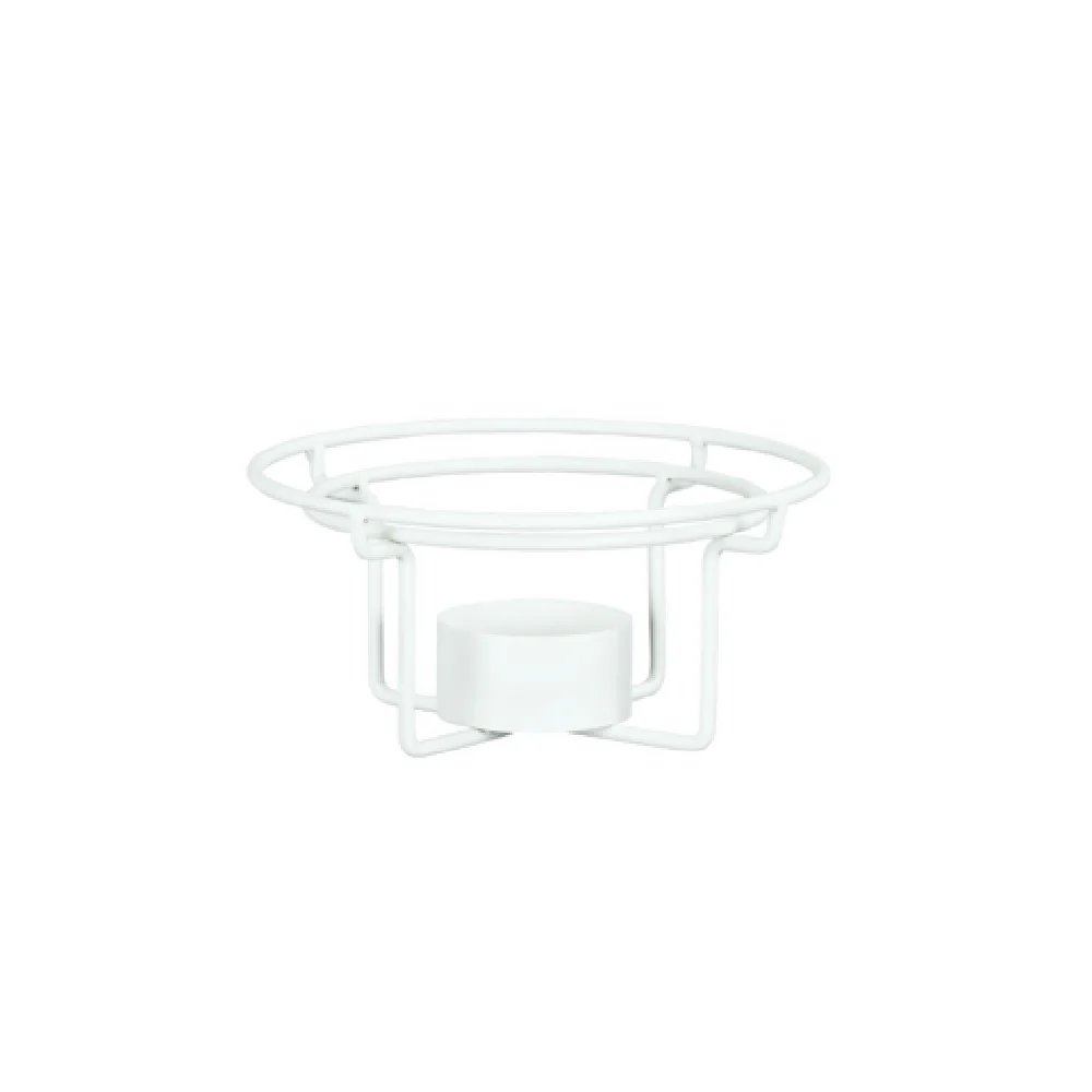 Cal Mil 22917-15 12 Inch White Metal Chafing Dish Frame with Versatile Design Cal Mil 22917-15 12 Inch White Metal Chafing Dish Frame with Versatile Design