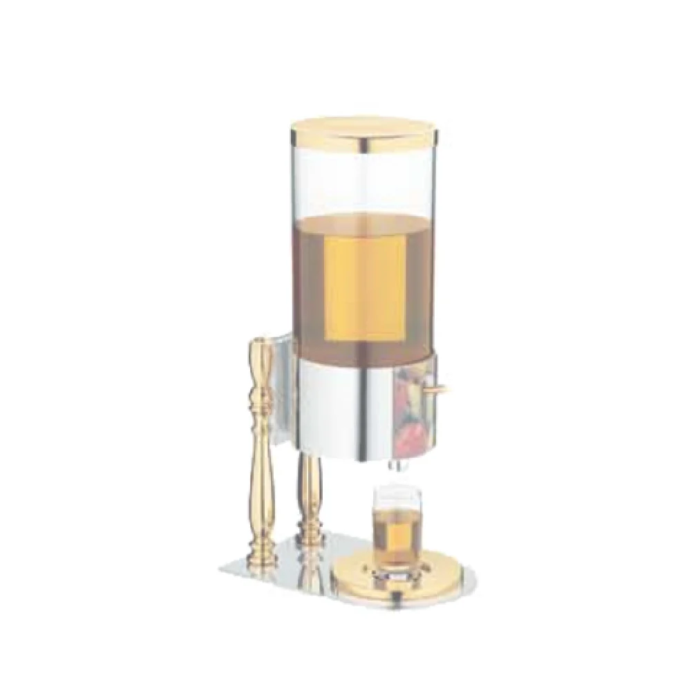 BauscherHepp 06.3131.6210 227-1/2 Oz Juice Beverage Dispenser SAN Plastic Clear and Gold Plated