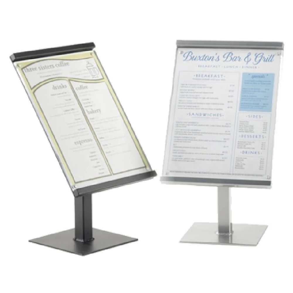 Cal Mil 1153-15-13 8-3/4 Inch One By One Sign Stand Freestanding Metal Black Cal Mil 1153-15-13 8-3/4 Inch One By One Sign Stand Freestanding Metal Black