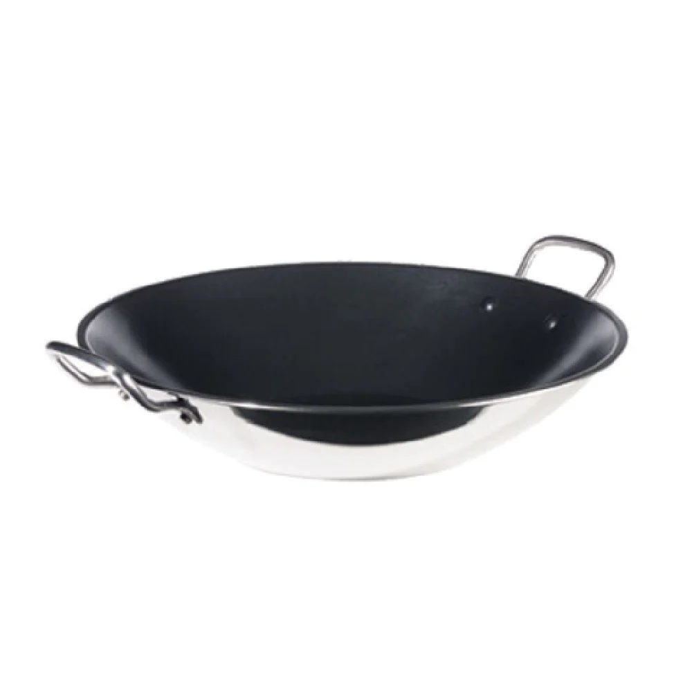 Spring USA 8214-60/35 5-1/4 Qt Induction Wok Pan with 2 Handles Stainless Steel Spring USA 8214-60/35 5-1/4 Qt Induction Wok Pan with 2 Handles Stainless Steel