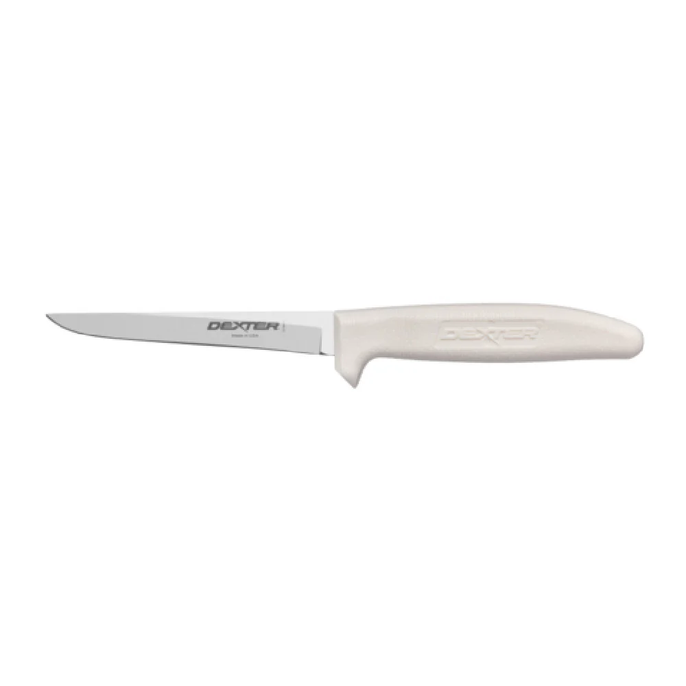 Dexter Russell S154HG-PCP 4-1/2 Inch Narrow Boning Knife High Carbon Steel White Handle Dexter Russell S154HG-PCP 4-1/2 Inch Narrow Boning Knife High Carbon Steel White Handle
