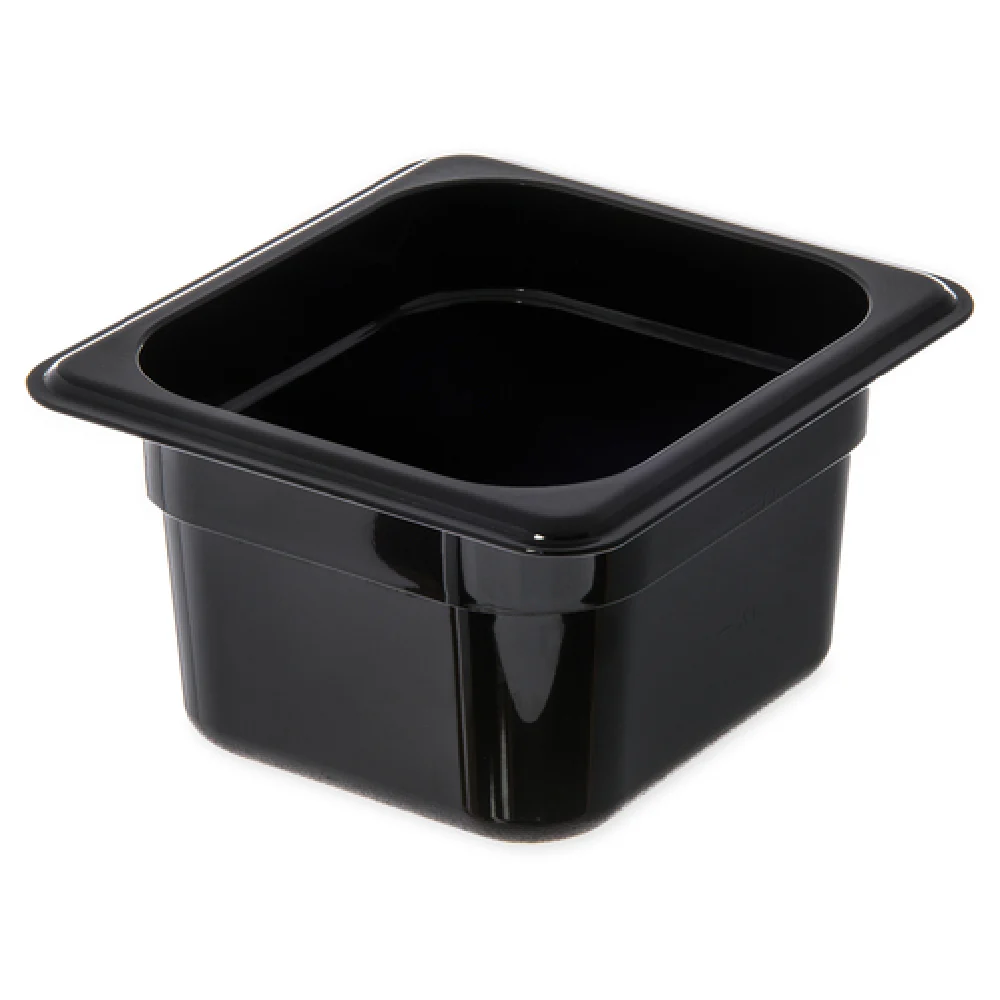 Carlisle 3068403 6.75 Inch Food Pan 1.7 Quarts NSF Plastic Black with Reinforced Corners Carlisle 3068403 6.75 Inch Food Pan 1.7 Quarts NSF Plastic Black with Reinforced Corners