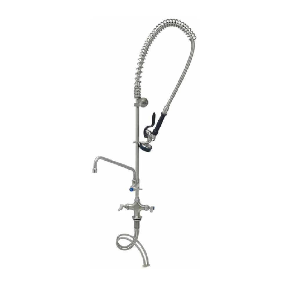 T&S Brass S-0113-A12-B Single Hole Pre-Rinse Faucet Assembly Stainless Steel with Swing Nozzle T&S Brass S-0113-A12-B Single Hole Pre-Rinse Faucet Assembly Stainless Steel with Swing Nozzle