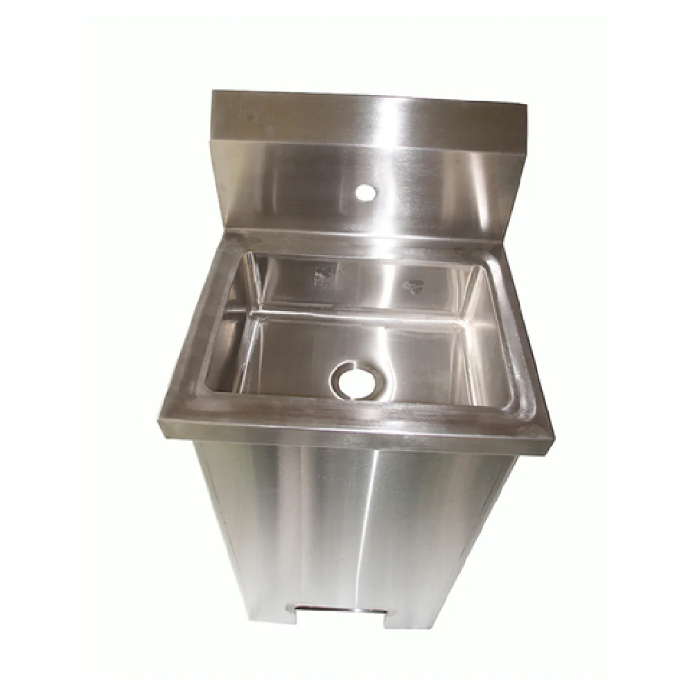 NBR Equipment HS2-W1-PD 14 Inch Handsink Pedestal Mounted with Faucet and Crumb Cup NBR Equipment HS2-W1-PD 14 Inch Handsink Pedestal Mounted with Faucet and Crumb Cup
