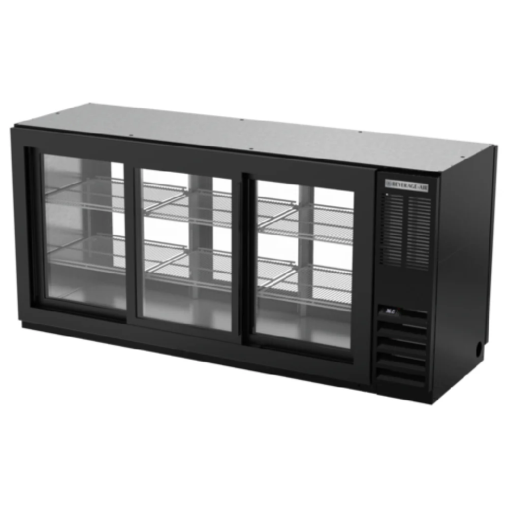 Beverage Air BB72HC-1-GS-F-PT-B 72 Inch 22.1 cu ft Refrigerated Back Bar Cabinet Beverage Air BB72HC-1-GS-F-PT-B 72 Inch 22.1 cu ft Refrigerated Back Bar Cabinet