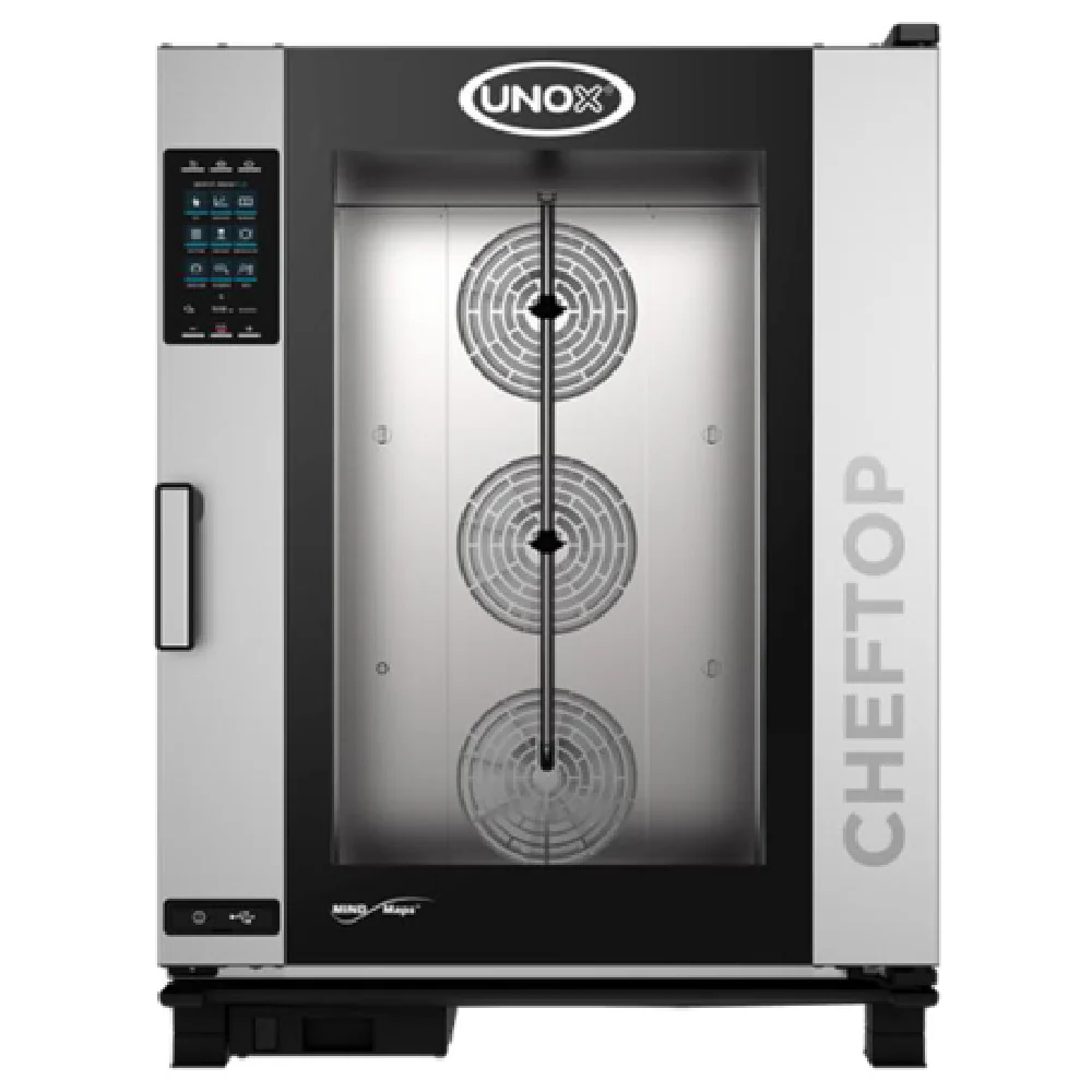 UNOX XAVC-10FS-GPLM_NAT 34 Inch Gas Combi Oven Stainless Steel with Rack Slides