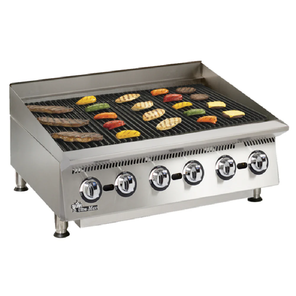 Star 8136RCBB-NAT 36 Inch Gas Charbroiler with 120000 BTU - Countertop Star 8136RCBB-NAT 36 Inch Gas Charbroiler with 120000 BTU - Countertop