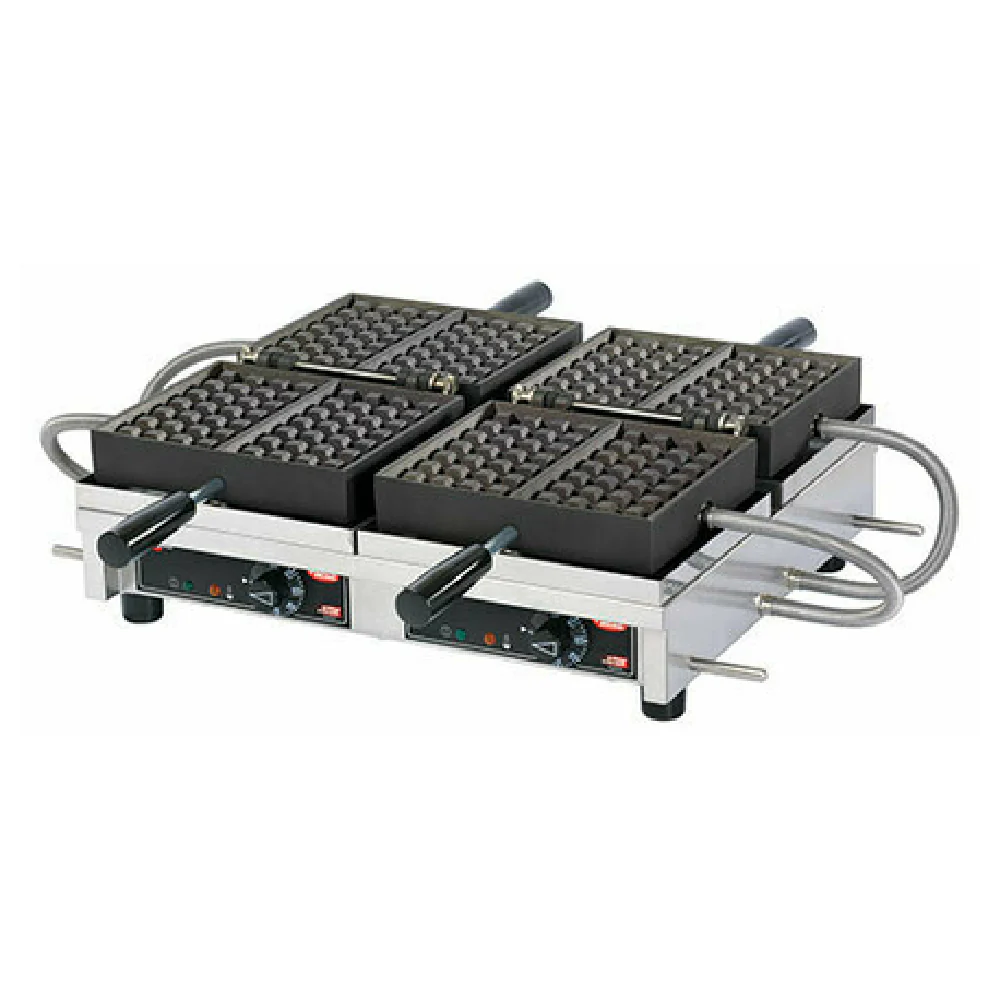 Hatco KWM18-2LG47-208-240-QS 27 Inch Double Electric Belgian Waffle Maker with Removable Plates Hatco KWM18-2LG47-208-240-QS 27 Inch Double Electric Belgian Waffle Maker with Removable Plates