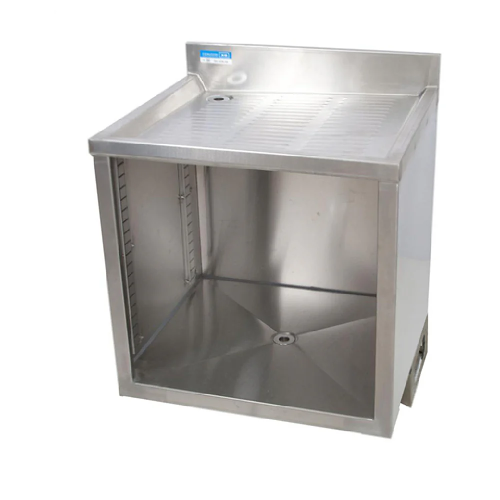 BK Resources UBB-21-GC240 24 Inch Drainboard Underbar Glass Rack Stainless Steel with Pedestal Base BK Resources UBB-21-GC240 24 Inch Drainboard Underbar Glass Rack Stainless Steel with Pedestal Base