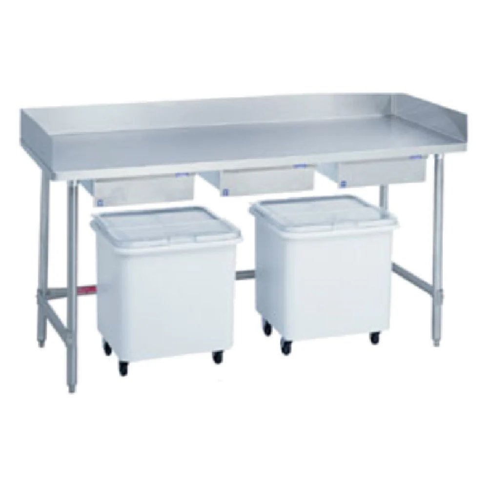 Duke 346 Stainless Steel Top 30 Inch Industrial Bakers Table with Bins and Drawers Duke 346 Stainless Steel Top 30 Inch Industrial Bakers Table with Bins and Drawers