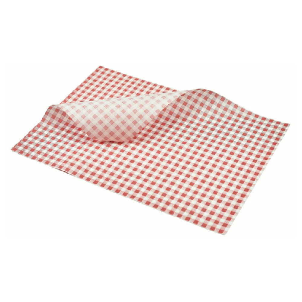 Steelite GWPN1487LGR 13-3/4 Inch Bag/Liner Greaseproof Red Paper