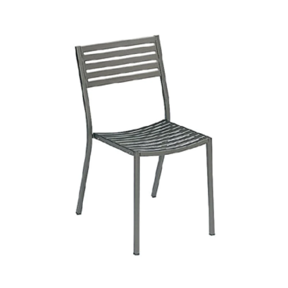emuamericas 263 17 Inch Stacking Side Chair Outdoor Metal Back and Seat