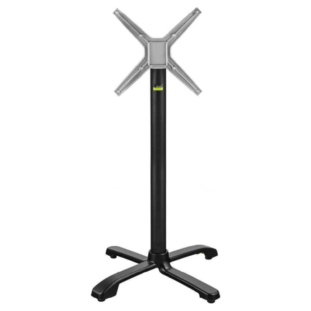 FLAT Tech CT4334 26 Inch Bar Height Table Base Aluminum Black Cross Base
