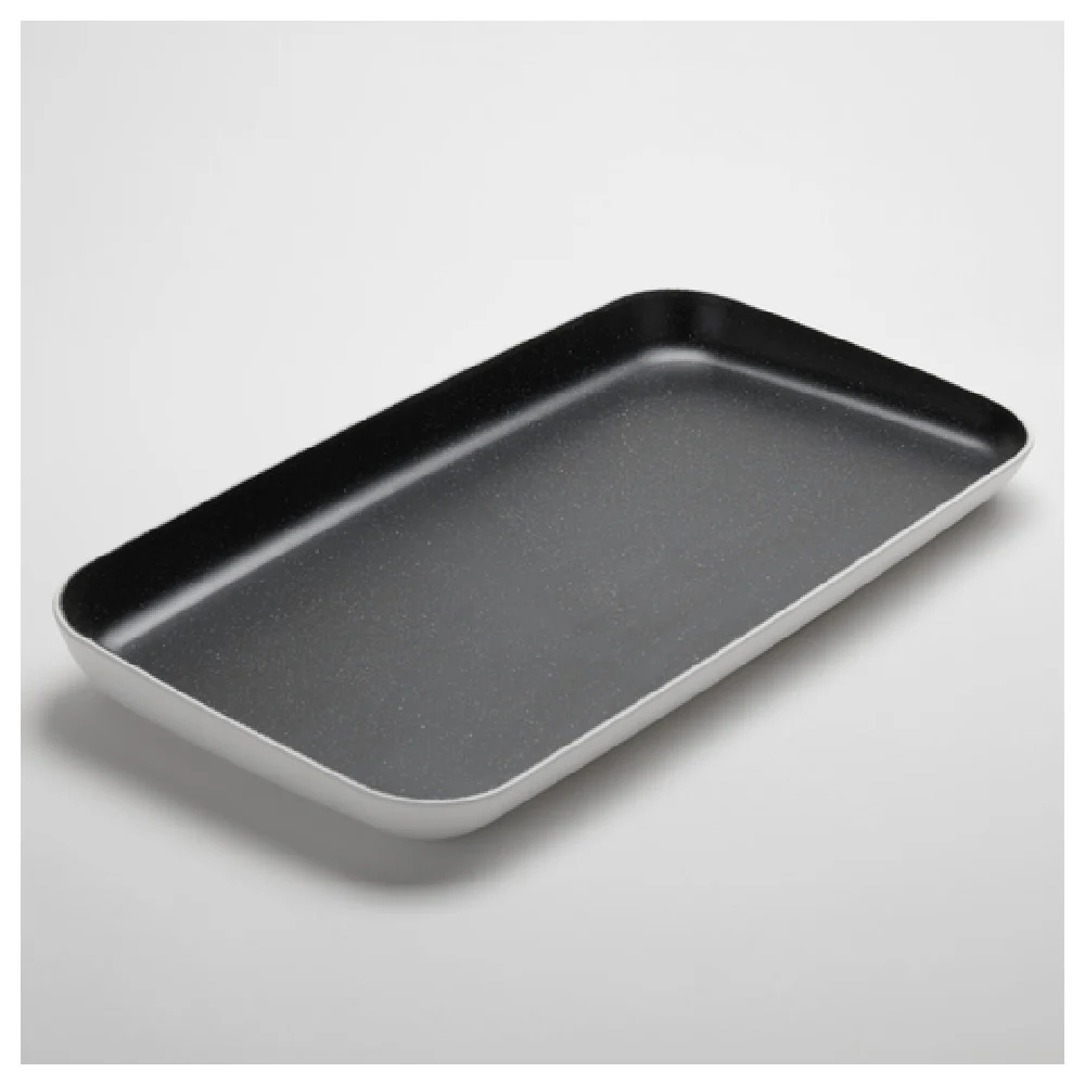 American Metalcraft LFTPB22 22 Inch Rectangular Platter Melamine White with Black Speckles