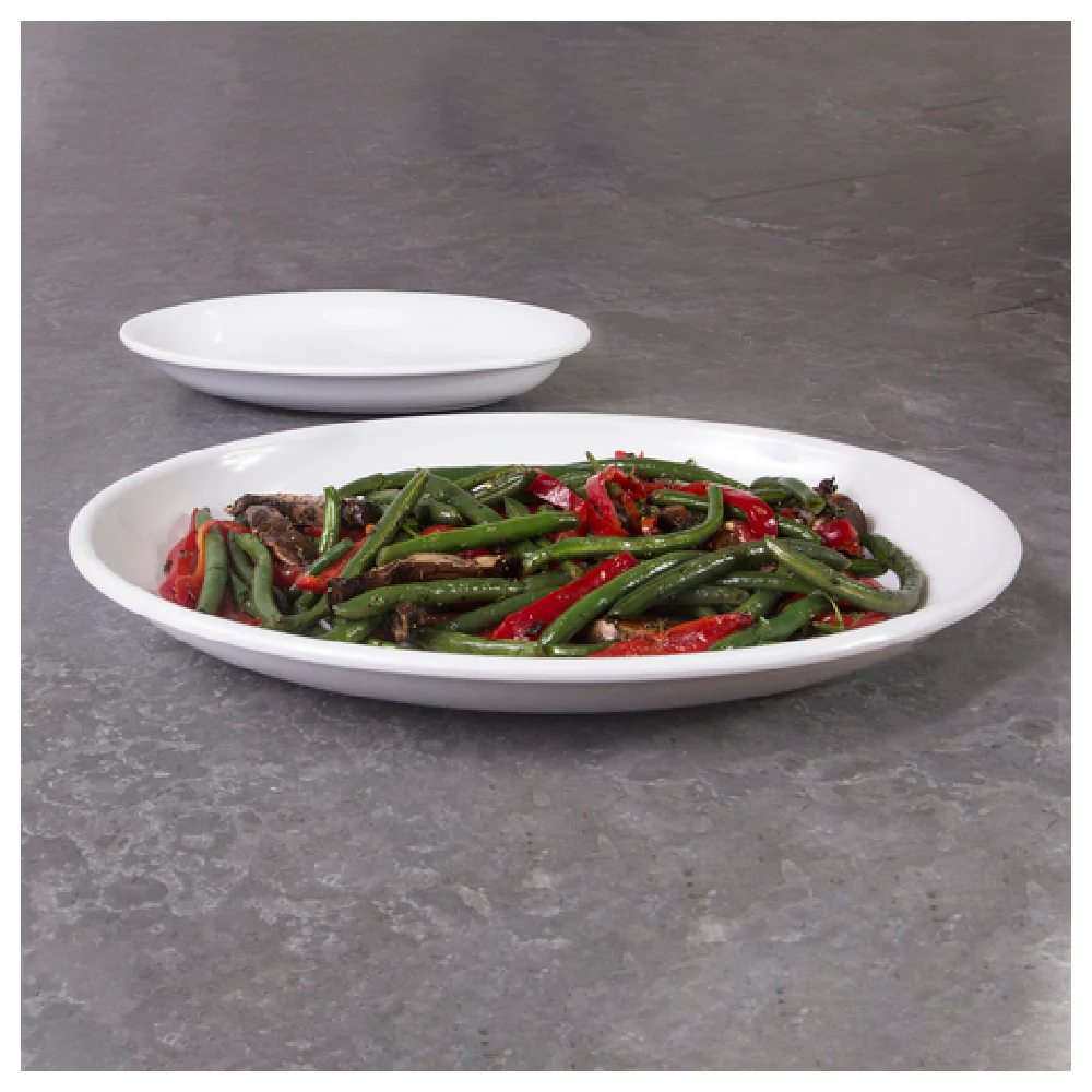 GET Enterprises M17RC-NW 16 Inch Oval Platter with durable melamine construction GET Enterprises M17RC-NW 16 Inch Oval Platter with durable melamine construction