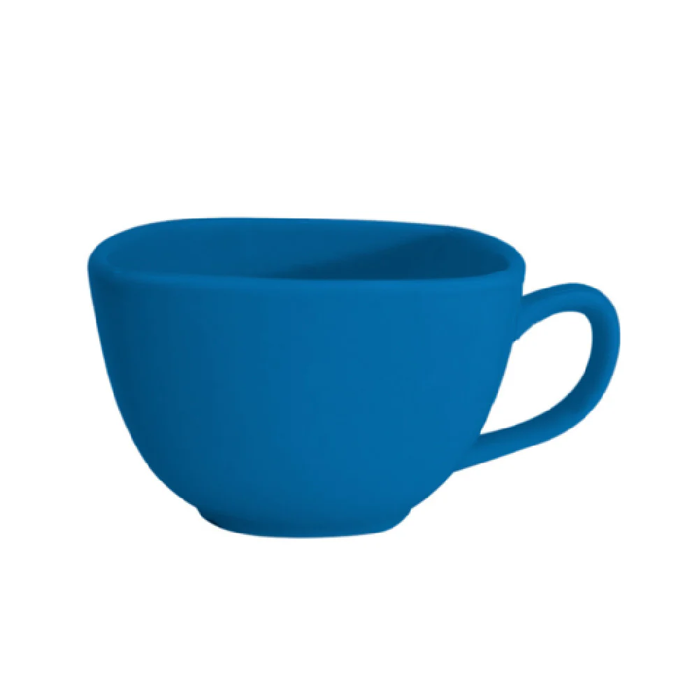 CAC China KC-1-PCK 8 Oz Coffee Cup Square Ceramic Peacock Color Arts
