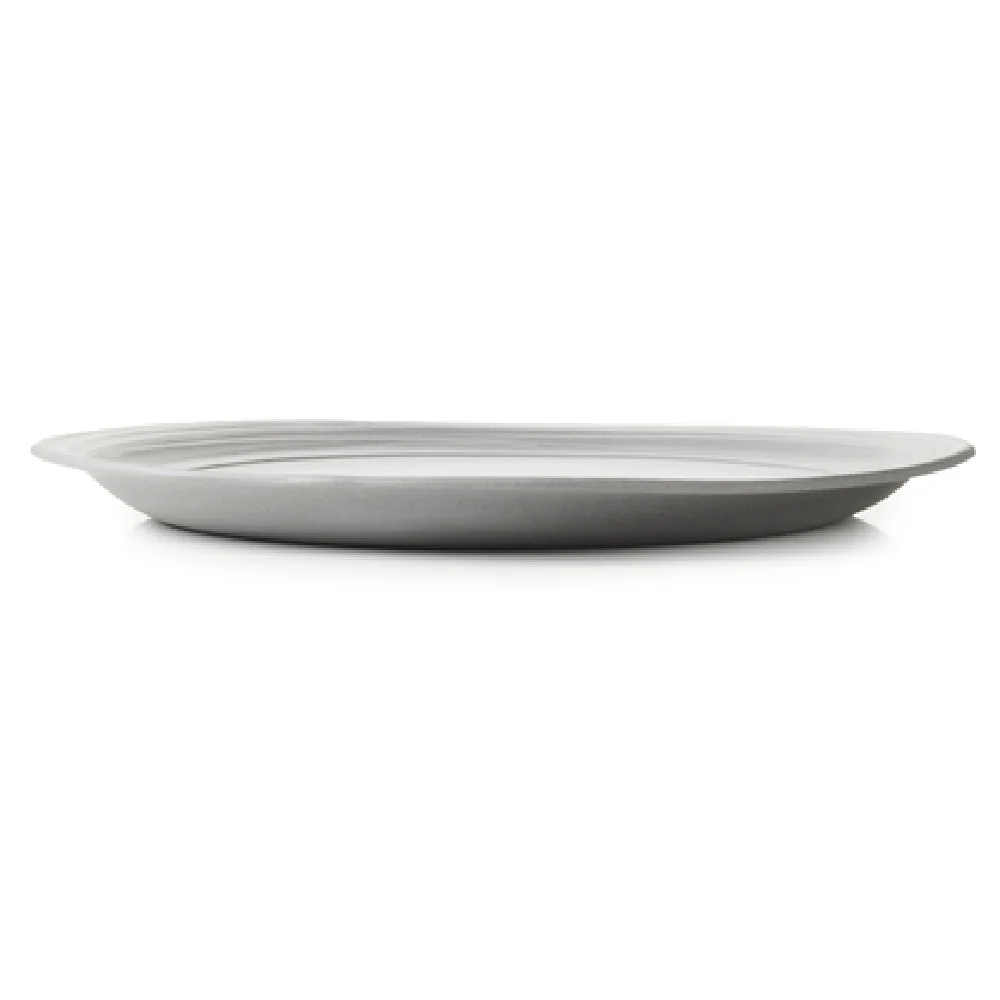 Revol 654609 11-1/4 Inch Round Plate Porcelain Matte Grey Dishwasher Safe Revol 654609 11-1/4 Inch Round Plate Porcelain Matte Grey Dishwasher Safe