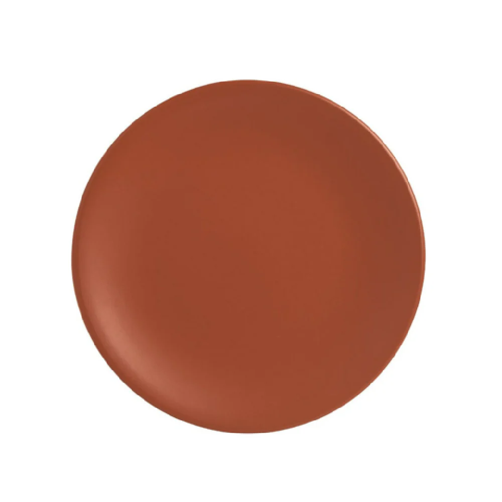 Libbey DRI-3-C 11 Inch Round Coupe Plate Porcelain Satin Matte Finish 12 Packs