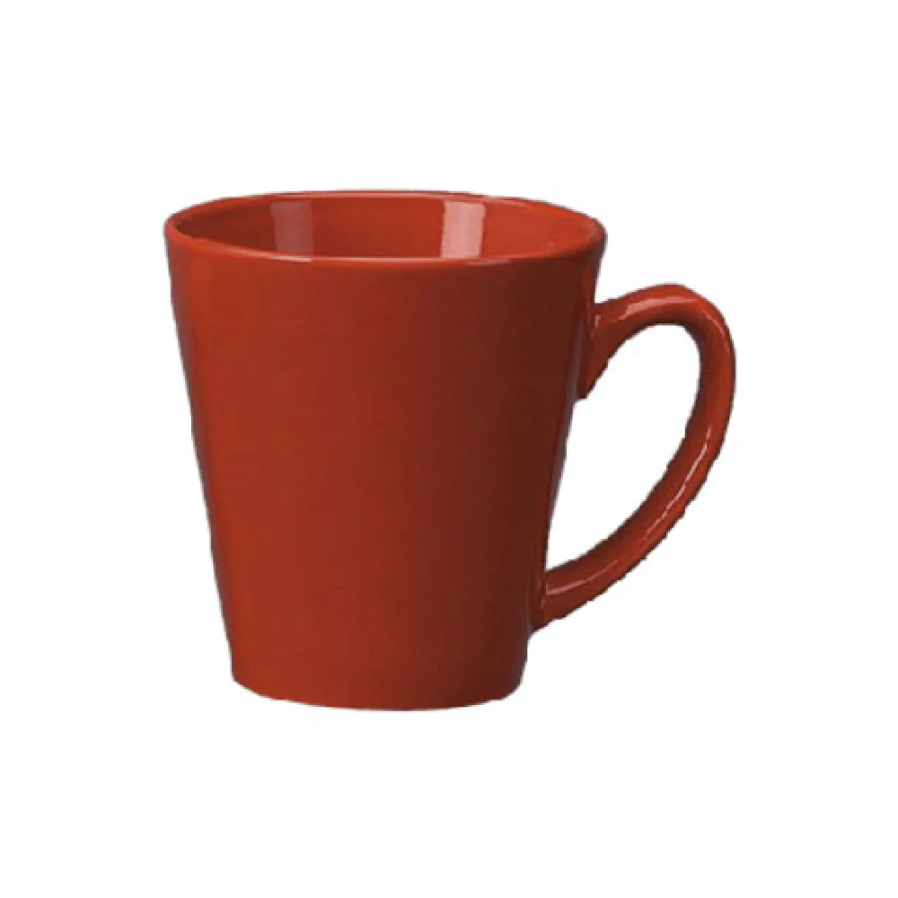 International Tableware 839-2194 12 Oz Funnel Cup with Handle Crimson Red Ceramic