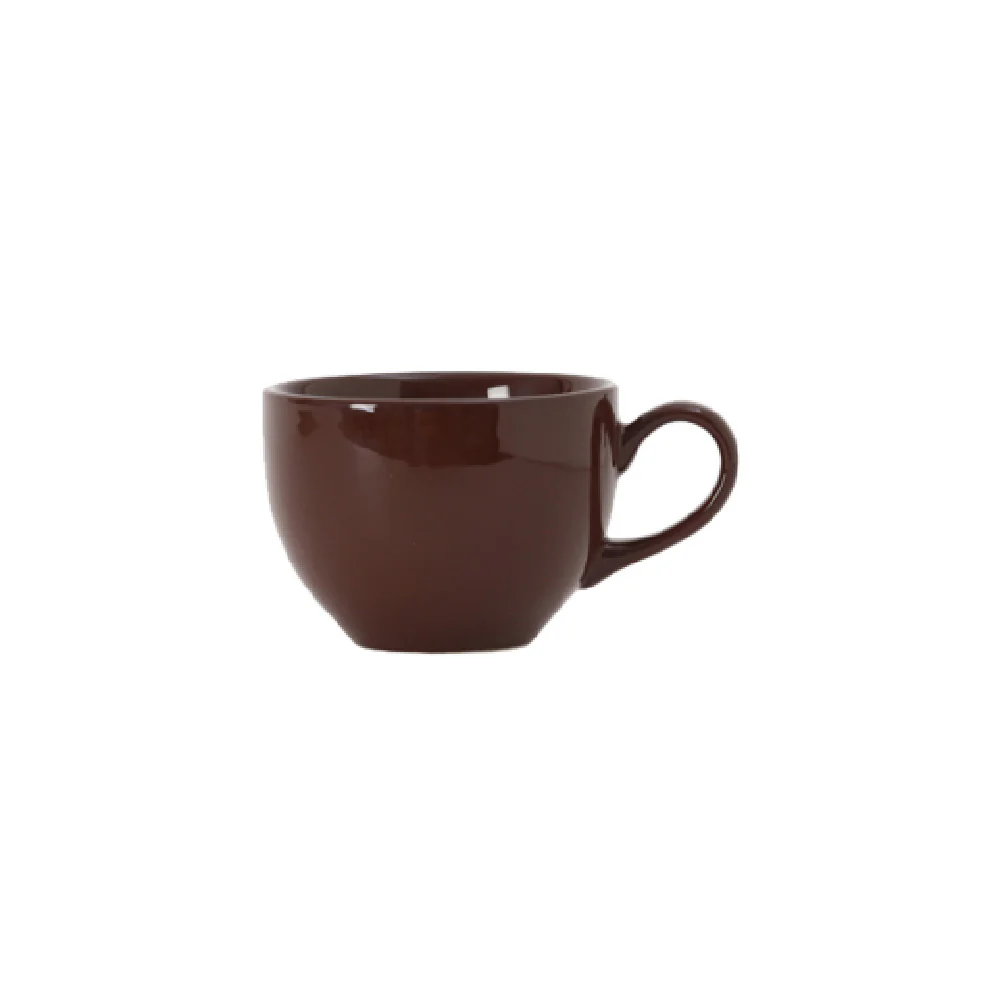 Tuxton DMF-0801 8 Oz Cappuccino Cup Microwave and Dishwasher Safe Ceramic Mahogany