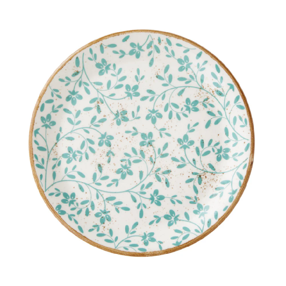 Steelite 18020566 10 Inch Plate Impressions Flora Aqua Round China