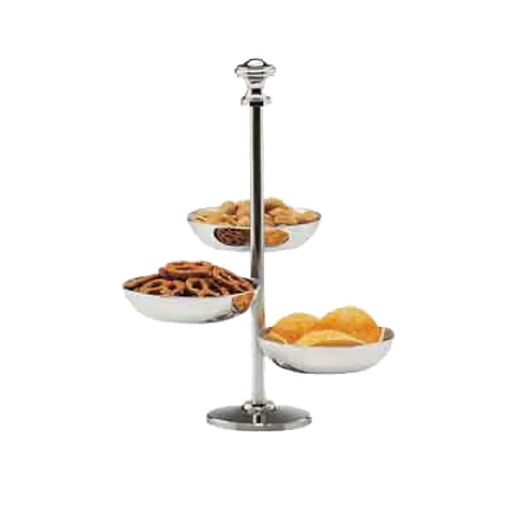 BauscherHepp 12.2235.0000 3-tier Display Stand Stainless Steel with Snack Stand