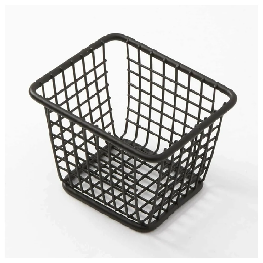 American Metalcraft FBBR4 4-1/8 Inch Rectangular Snack Fry Basket Stainless Steel Black Hand Wash Only