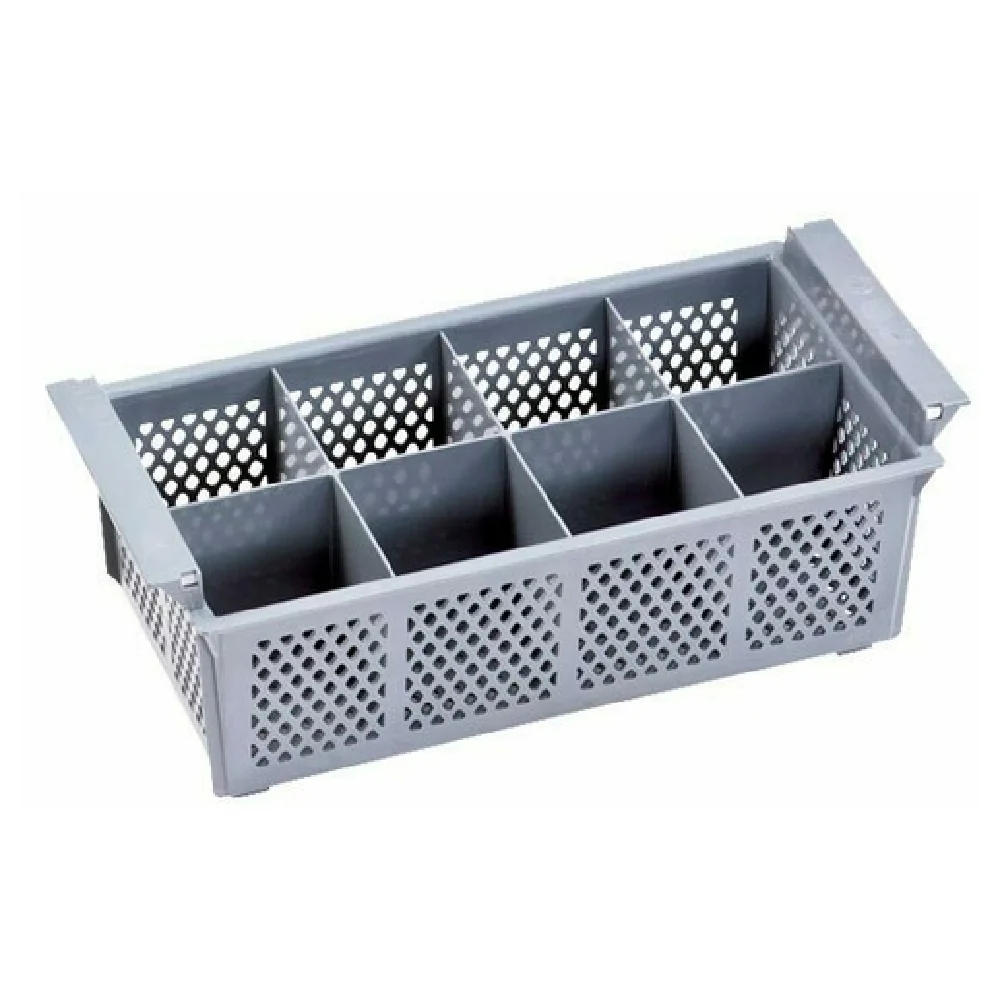 Omcan 43506 16 Inch Flatware Basket Stainless Steel With 8 Compartments Omcan 43506 16 Inch Flatware Basket Stainless Steel With 8 Compartments