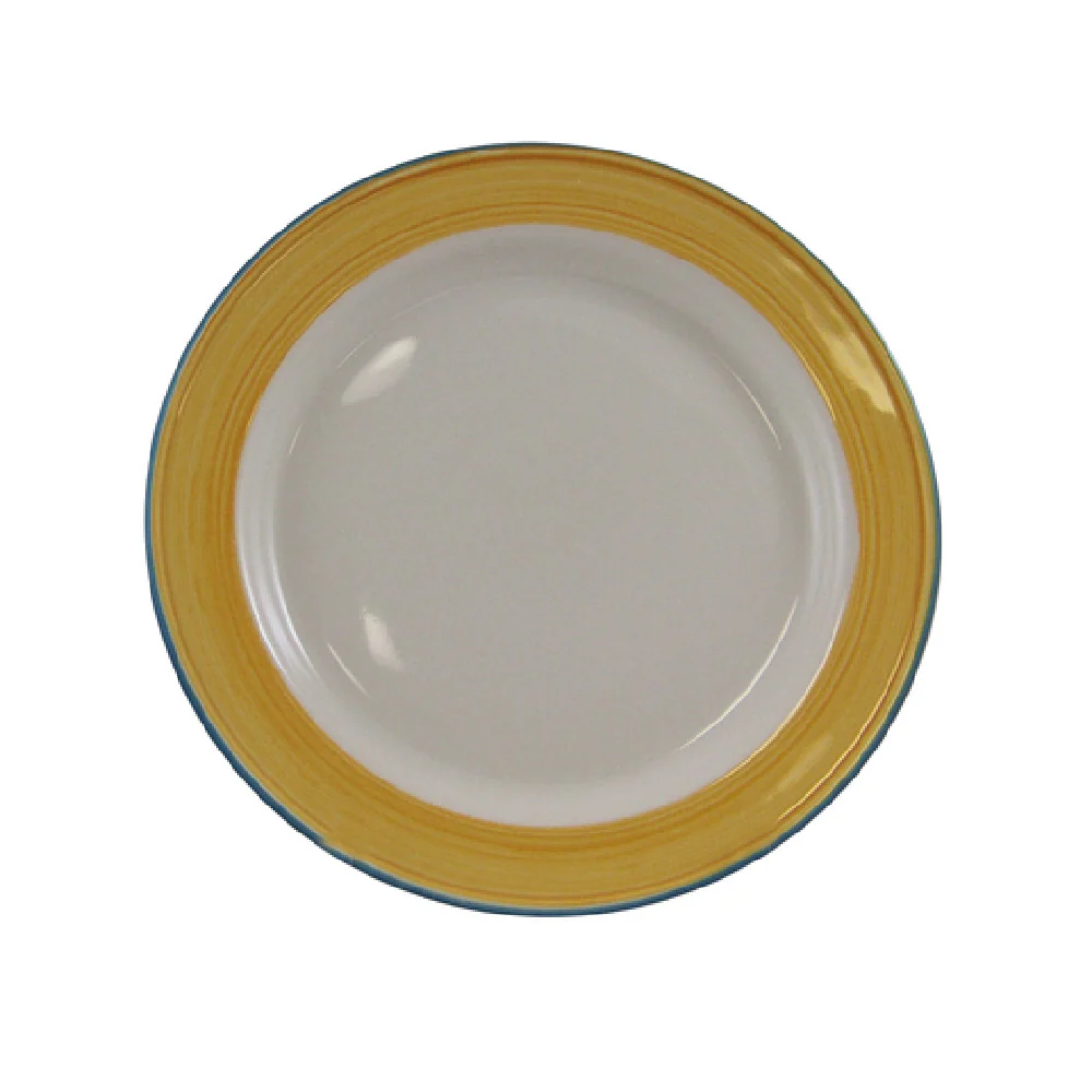 Steelite 15300214 6.25 Inch Slimline Plate Round Yellow Alumina Vitrified