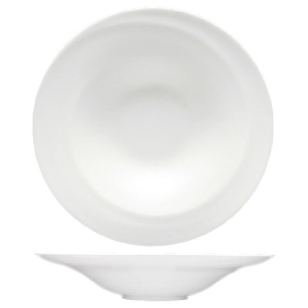 Fortessa HBW-SPIR-847 9 Inch Diameter Soup Plate Bone China White