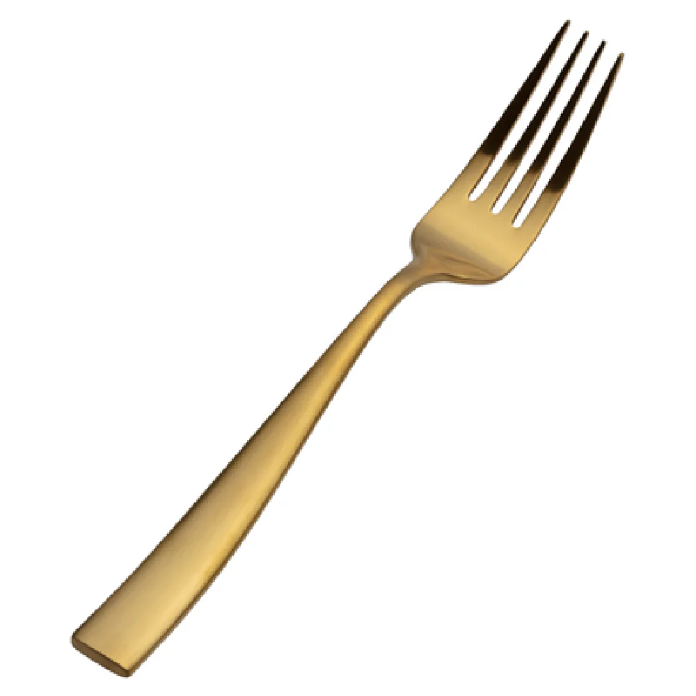 Bon Chef S3017GM 8-3/8 Inch Dinner Fork PVD Coated Gold Matte Finish Stainless Steel