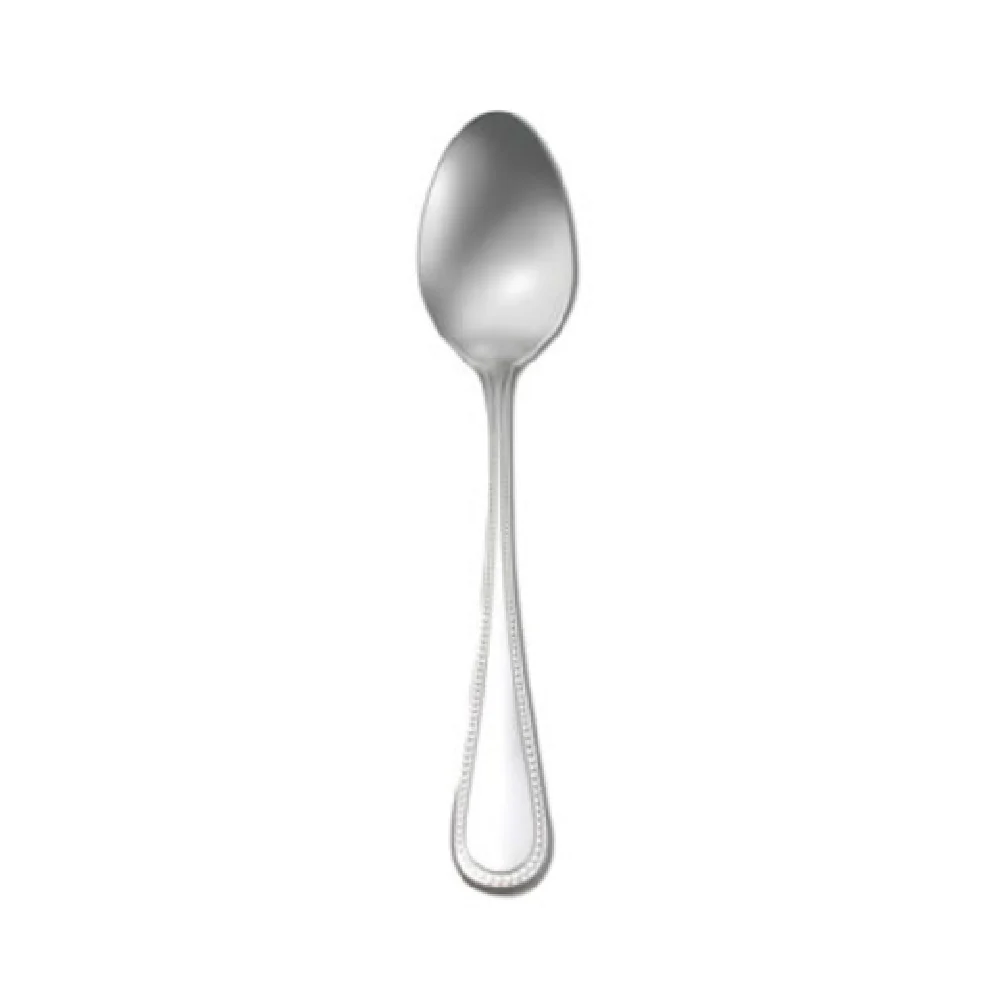1880 Hospitality T163SDEF 7-3/8 Inch Dessert Spoon Beaded Border Oval Bowl Pearl Stainless Steel
