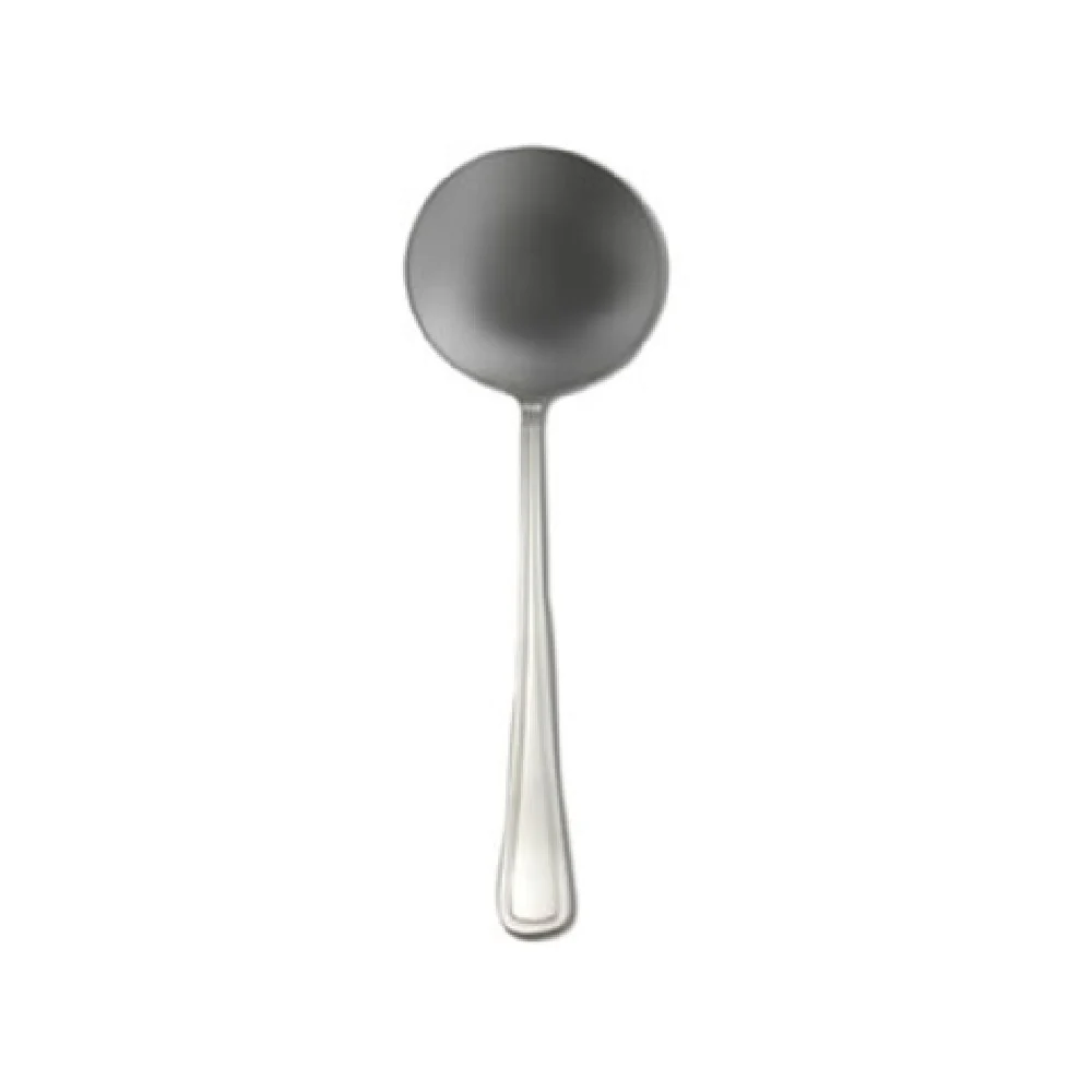 1880 Hospitality T012MSPF 8-1/2 Oz Soup Ladle Stainless Steel 12 Inch with Curved Handle