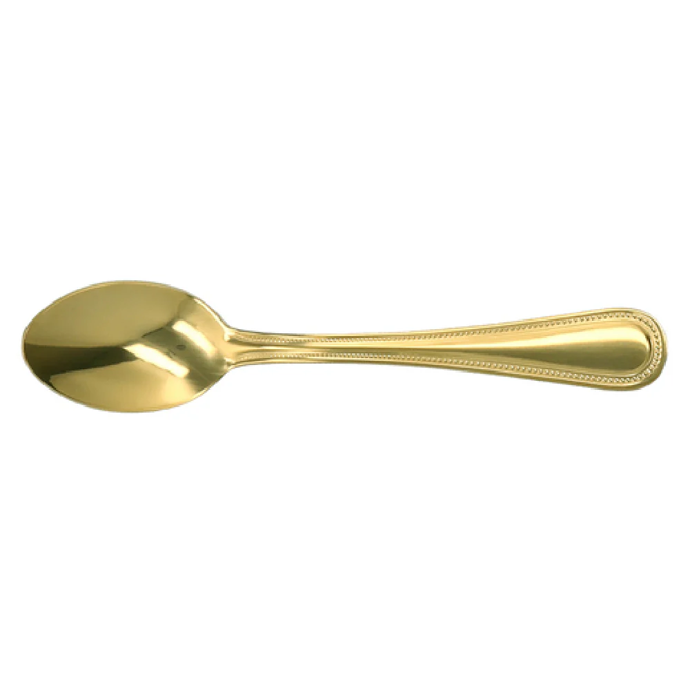 Steelite WLG2707 7-3/8 Inch Dessert Spoon PVD Coated Gold Stainless Steel Steelite WLG2707 7-3/8 Inch Dessert Spoon PVD Coated Gold Stainless Steel