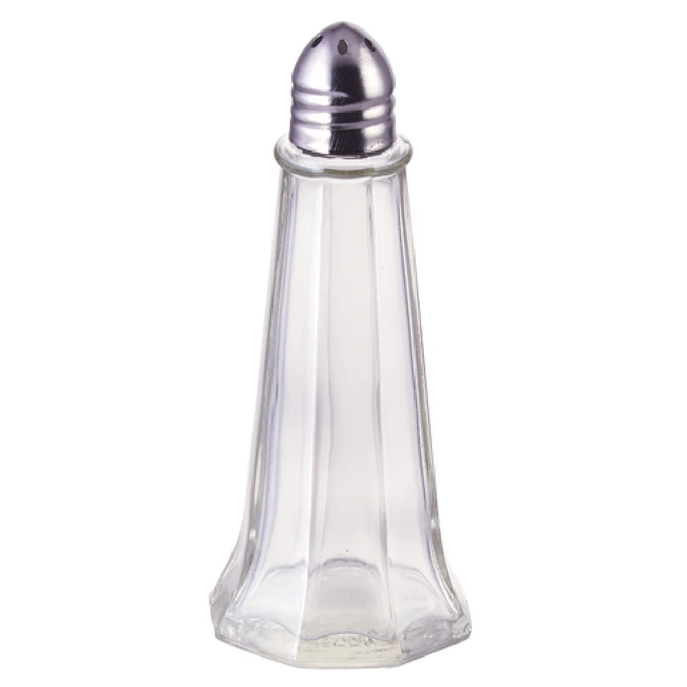 Winco G-110 1 Oz Glass Shaker Tower Stainless Steel Top Condiment Dispenser Winco G-110 1 Oz Glass Shaker Tower Stainless Steel Top Condiment Dispenser
