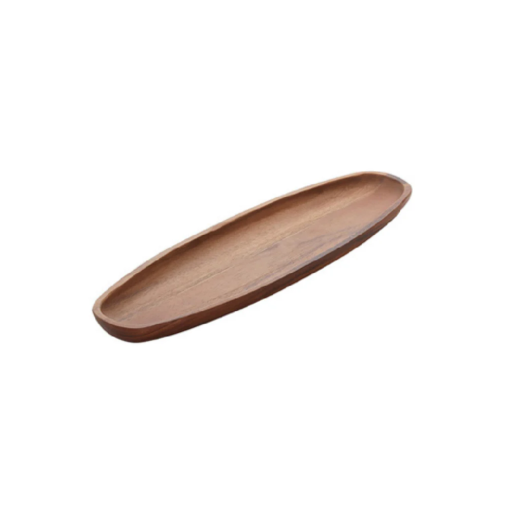 American Metalcraft AWMP 5.25 Inch Oblong Wood Platter Acacia with Medium Design American Metalcraft AWMP 5.25 Inch Oblong Wood Platter Acacia with Medium Design