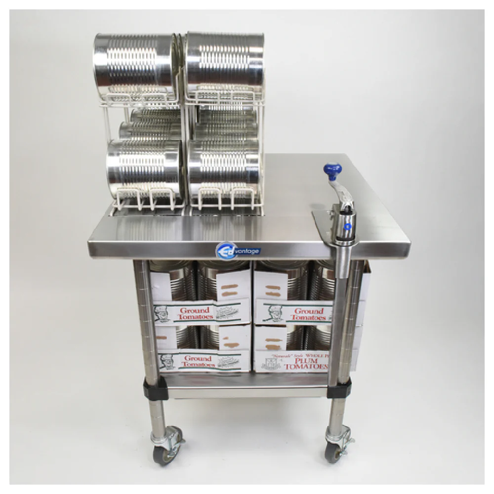 Edlund EDCS-2M 24 Inch Mobile Can Opening Station with SG-2 Can Opener Stainless Steel Edlund EDCS-2M 24 Inch Mobile Can Opening Station with SG-2 Can Opener Stainless Steel