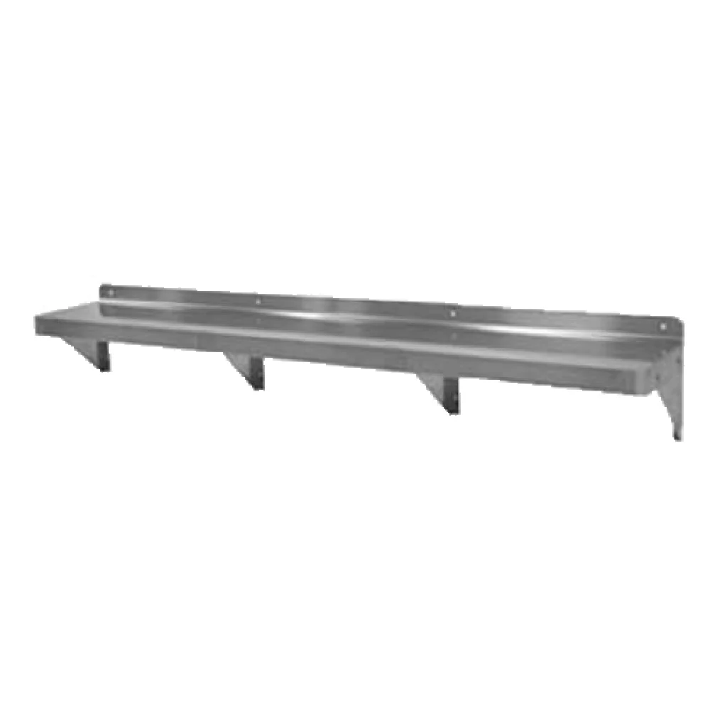 GSW USA WS-W1484 84 Inch Wall-mounted Stainless Steel Shelf with 395 lb Capacity