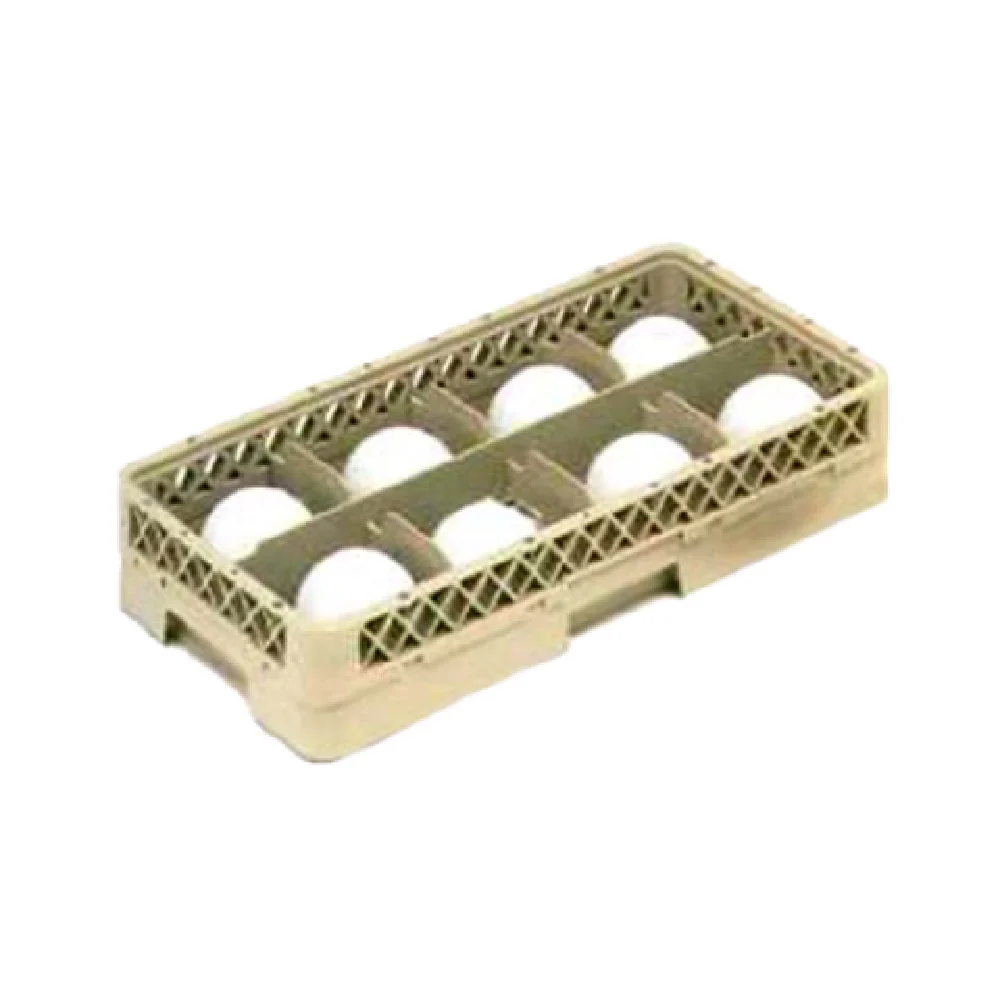Vollrath HR1B1BA 10 Inch Dishwasher Rack with 8 Compartment Beige Plastic